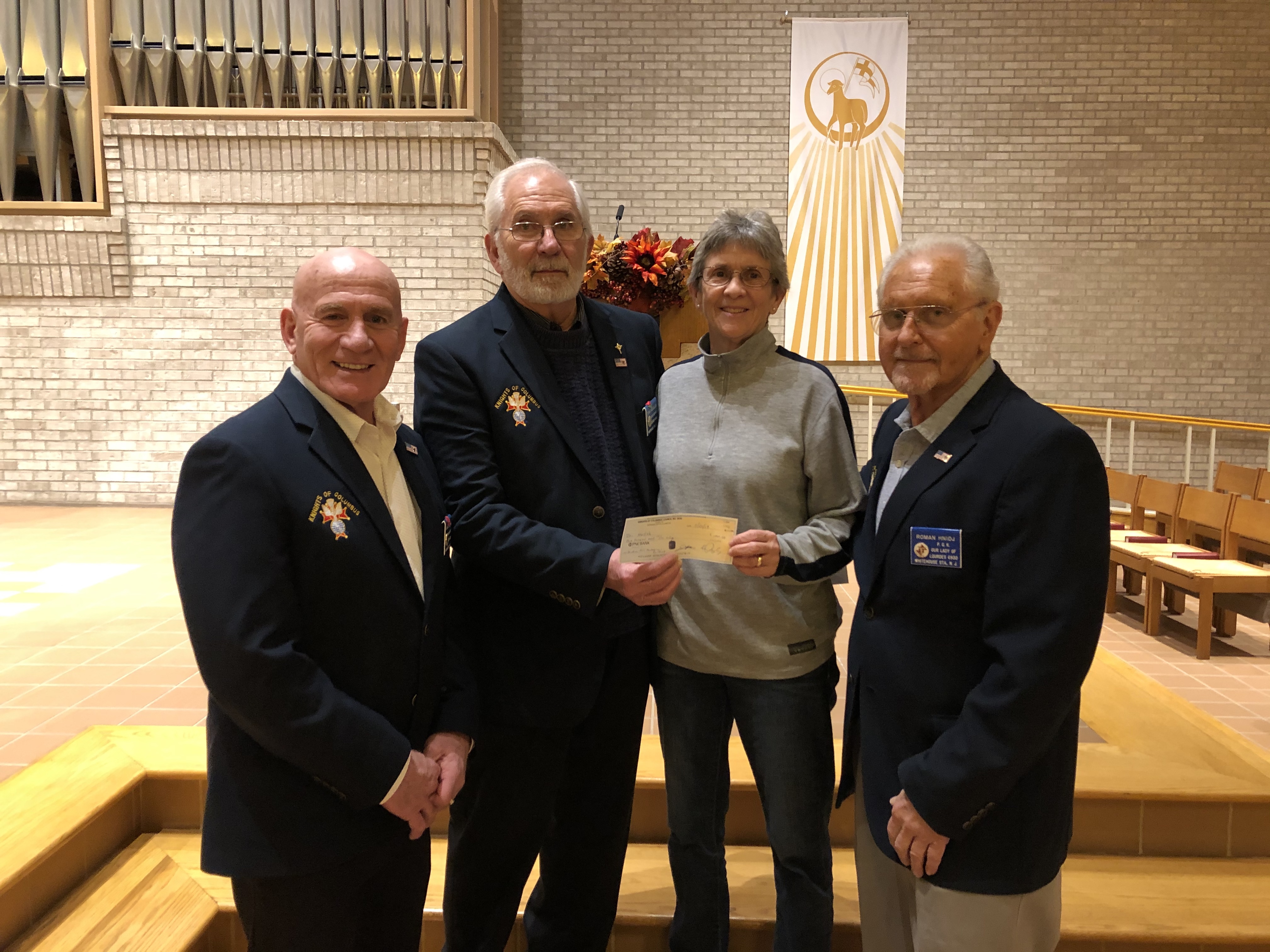 K of C presents check to Readington Starfish 11 2019